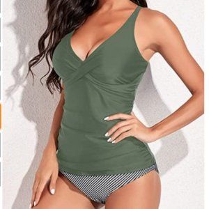 Yonique Swimsuit for Women Tummy Control Two Pieces size Small NWT